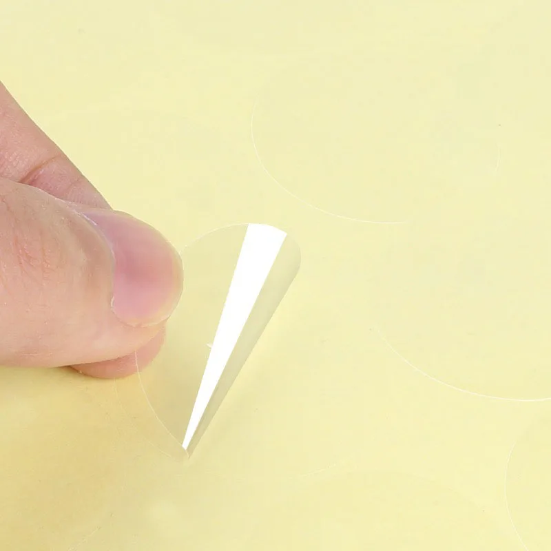 inilabel 25 Rond Brillant Joints Stickers - Transparent (Paquet de 102 Étiquettes) - 25