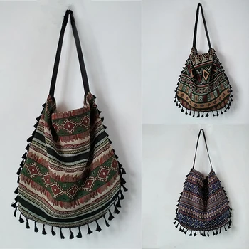 Bohemian Fringe Shoulder Bag Women Tassel Boho Hippie Gypsy Fringed Women's Handbags