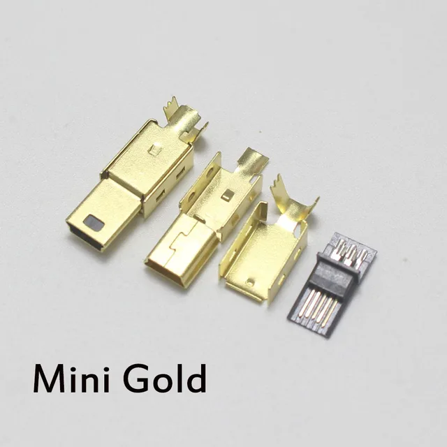 Gold plated Type C USB A USB B Mini USB Micro Connector Jack Tail Socket Connector Audio Connectors Converter Electronics Others cb5feb1b7314637725a2e7: Micro Long|Micro Short|Mini|type C|USB A|USB B