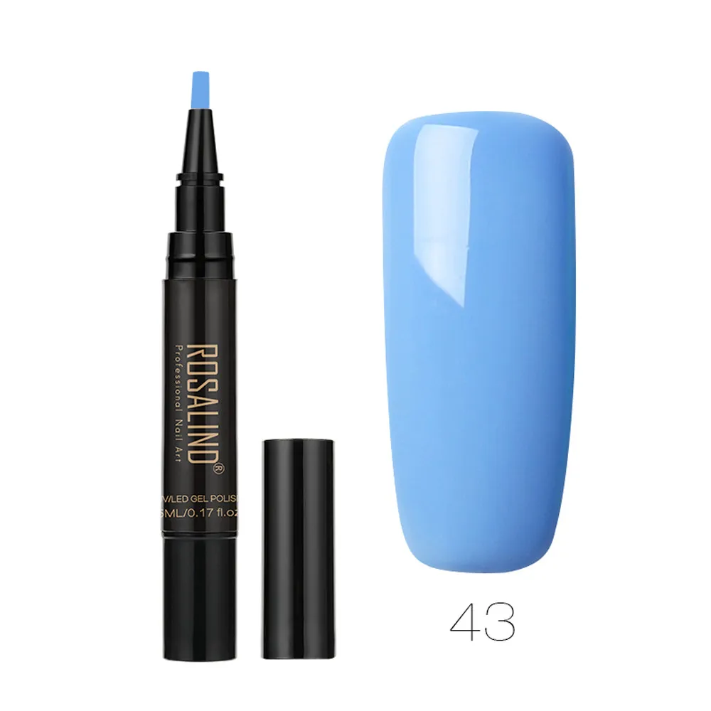 

Color Nail Polish Pen Need Cured By UV LED Lamp Soak White Color For Nail Art Gel Lacquer Polish Pen#R