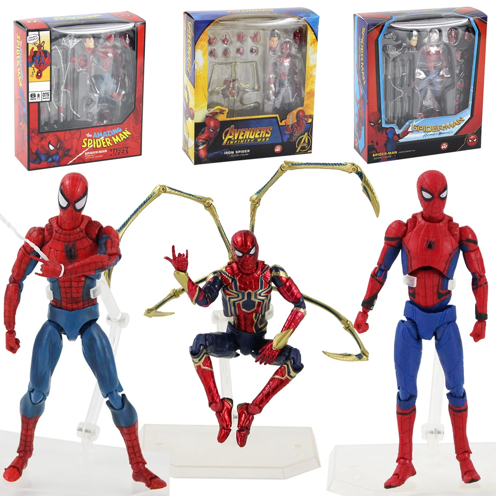 Бесконечность войны Человек паук фигурка Mafex 075 возвращение домой 047 Железный 081