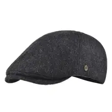 VOBOOM осенне зимняя шапка водителя полушерстяная газетная кепка мужская теплая плоский Плющ Кепка s мягкая Кепка 183