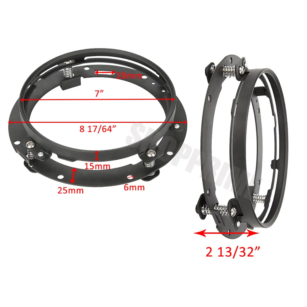 7 Inch Round LED Headlight Mounting Bracket Ring For Car Wrangler JK Suzuki Samurai for Harley Motorcycle 7" Bracket 3