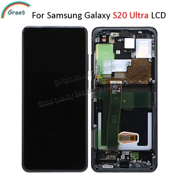 

6.9'For Samsung Galaxy S20 Ultra Lcd G988 G988F G988B/DS with Frame Display Touch Screen Digitizer For Samsung S20 Ultra LTE LCD