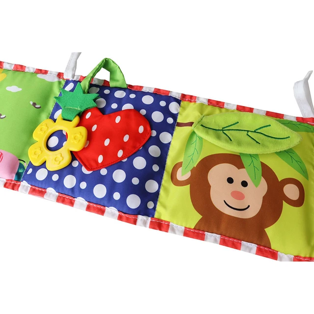 Baby Toys Crib Bumper Newbron Cloth Book Infant Rattles Knowledge Around Multi-Touch Colorful Bed Bumper Baby Toys 0-12 Months 5