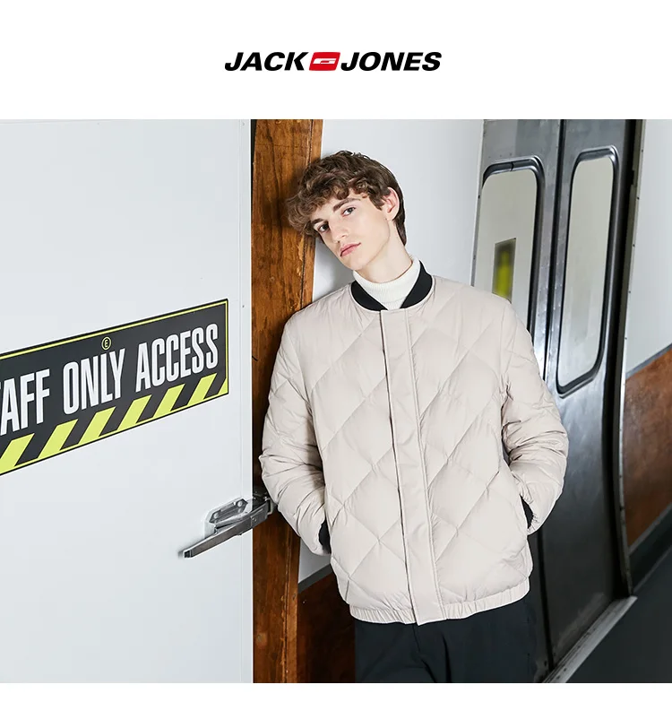 JackJones Мужская стеганая куртка-бомбер в форме бриллианта, модный короткий пуховик 219312523