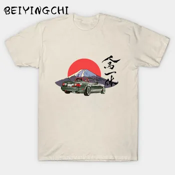 

2019 Japan style Roadster Miata Mx5 T-shirt hombre Jinba Ittai Mount Fuji edition T shirt homme graphic printed Tshirt camisetas