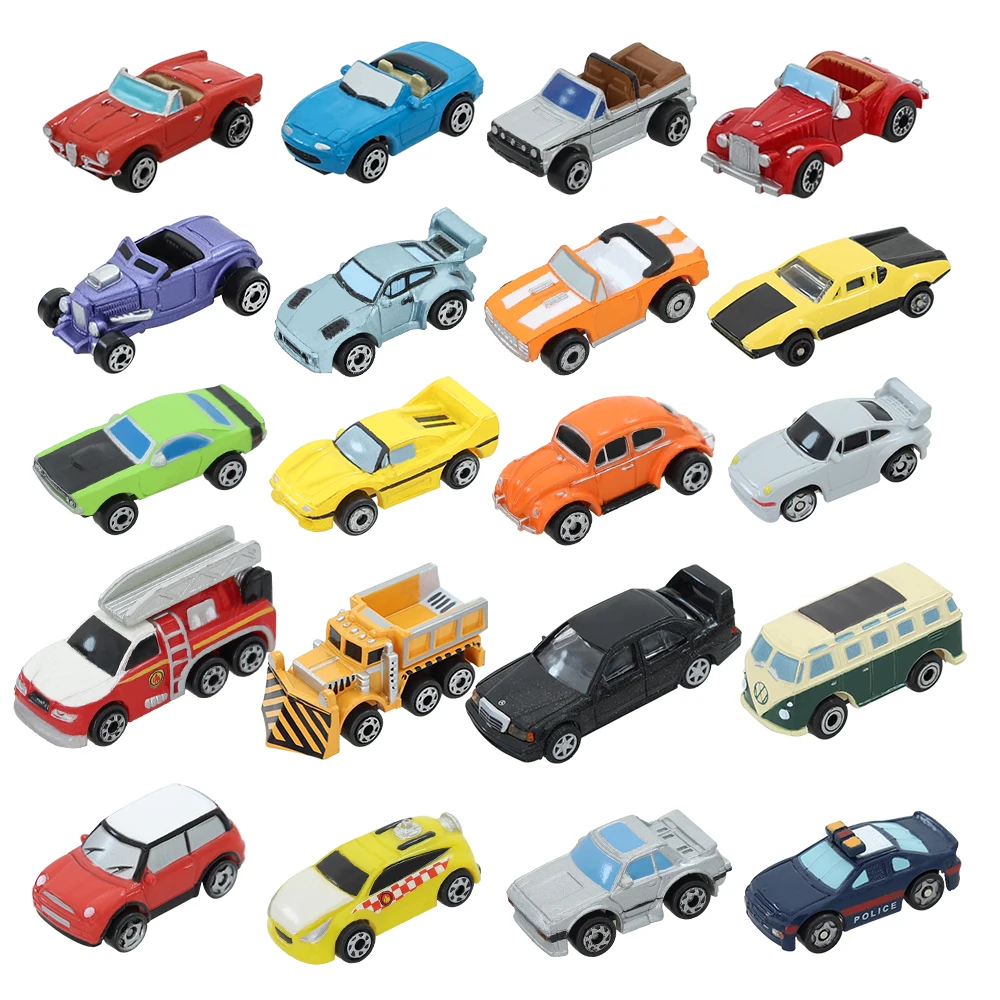 10PCS N Scale 1:150 Model Car Metal Miniature Car Racing Model  Kids Educational Toy Gifts