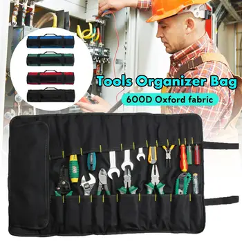 

58x35CM Oxford Canvas Multifunction Tool Bags Practical Carrying Handles Roller Bags Chisel Electrician Toolkit Instrument Case