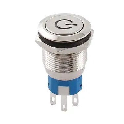DC 12V светодиодные лампы SPDT NO+ NC самоблокирующийся кнопочный переключатель из нержавеющей стали