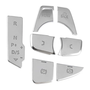 

for A5 A4 B9 2017 2018 Chrome ABS Central Control Gear Shift Panel Cover Decoration Trim Interior Car Accessories