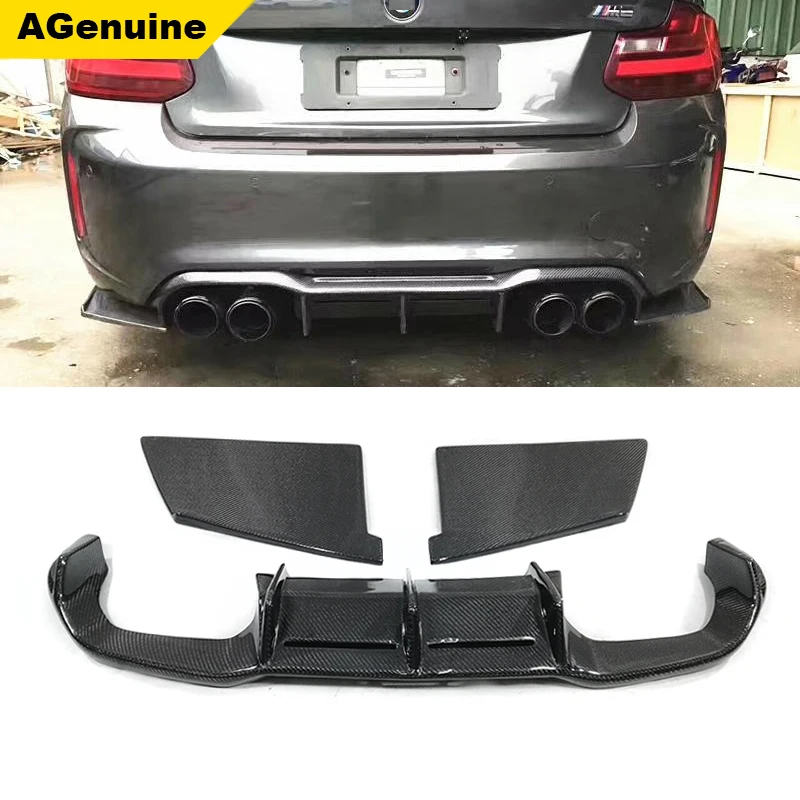 

MTC style Full carbon fiber car rear bumper lip diffuser for BMW M2 F87