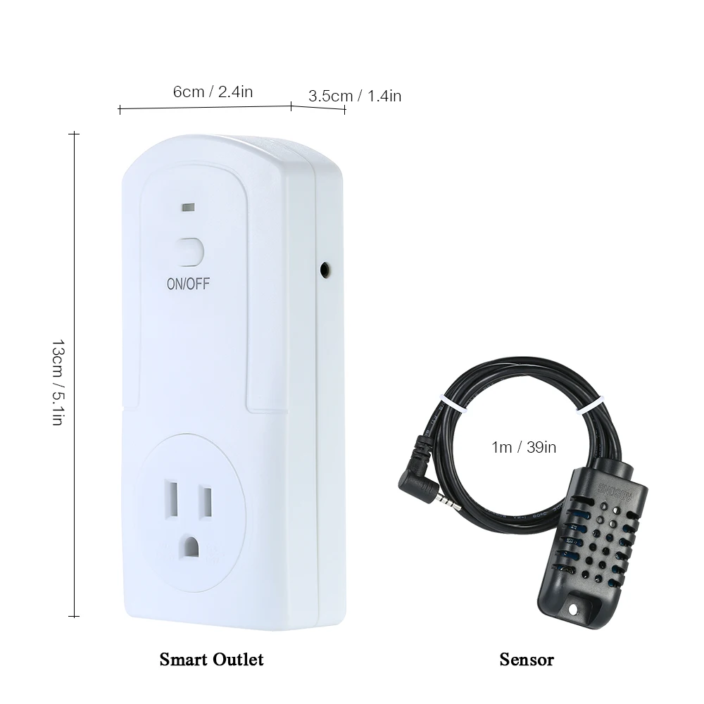 Беспроводное приложение, дистанционное управление, розетка, умный термостат, гигростат, штепсельная розетка, Amazon Alexa Echo Google Nest Home
