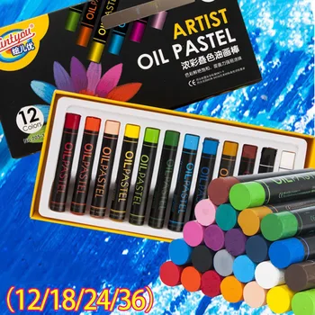 

12/18/24/36 Colors Soft Crayons Oil Pastel Set Drawing Pen For Kids Students Painting Graffiti School Art Supplies Round Shape