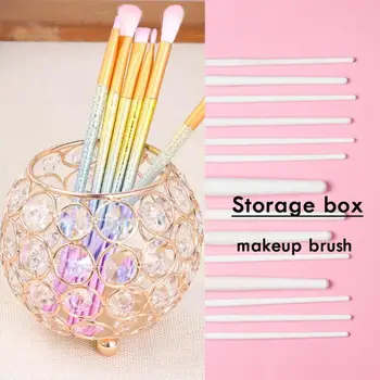 

Fine European Style Round Crystal Makeup Brush Storage Box Jewelry Organizer Makeup Cosmetic Organizer Box