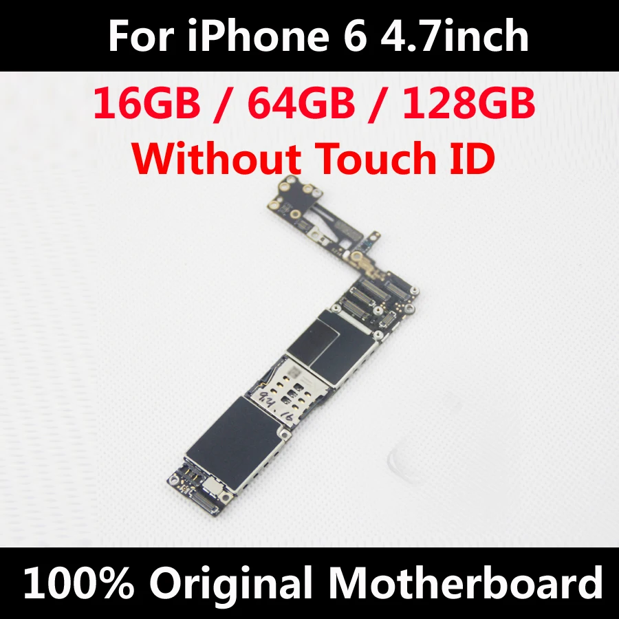 100% оригинальная материнская плата для iPhone 6 4 7 дюймов Полностью разблокированная