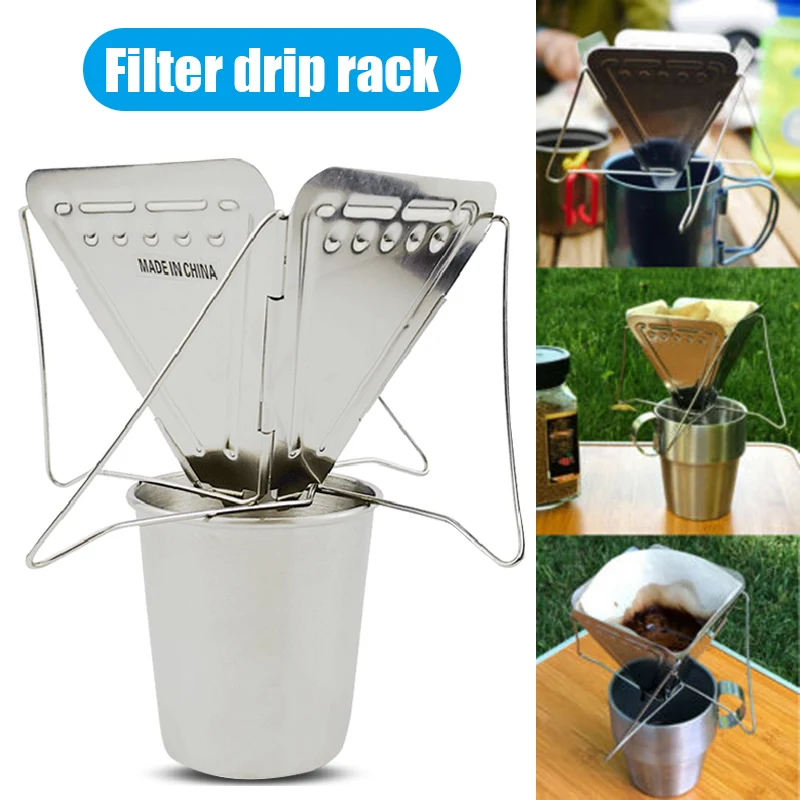 High Quality Outdoor Camping Coffee Drip Dripper Rack Reusable Portable