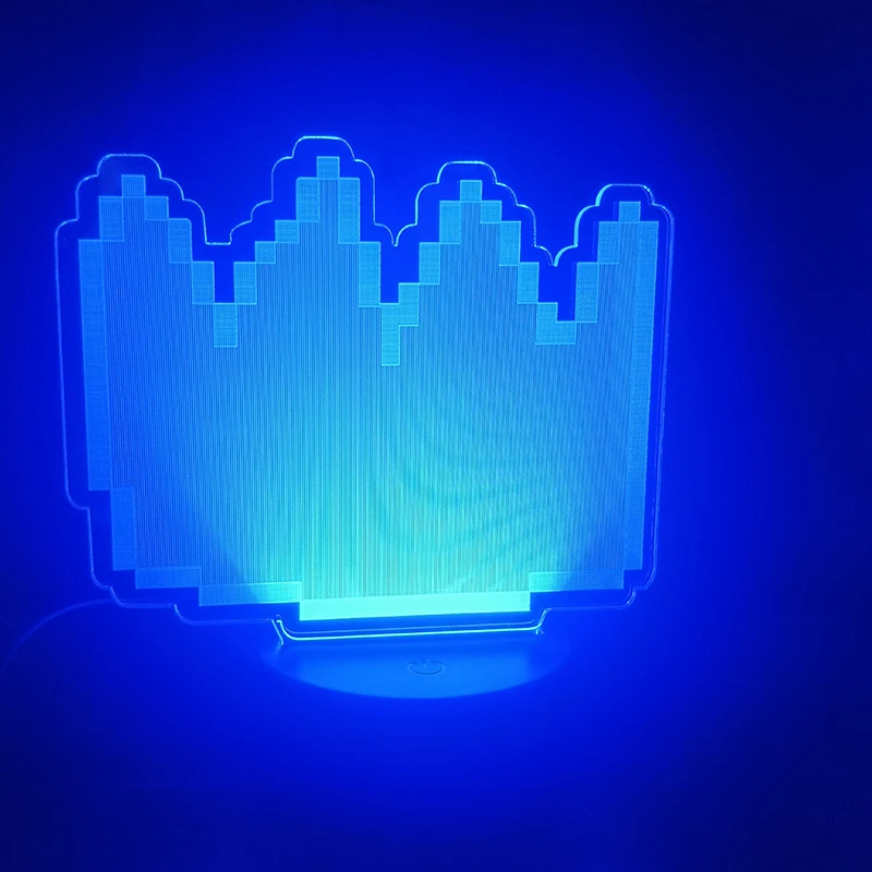 3d лампа Crown милый подарок для ребенка светильник с будильником основа