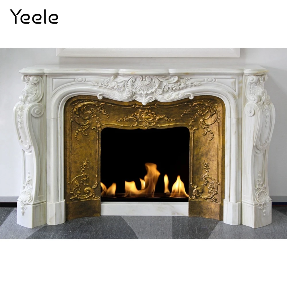 Фоны для фотосъемки Yeele с изображением рождественской свечи камина кирпича