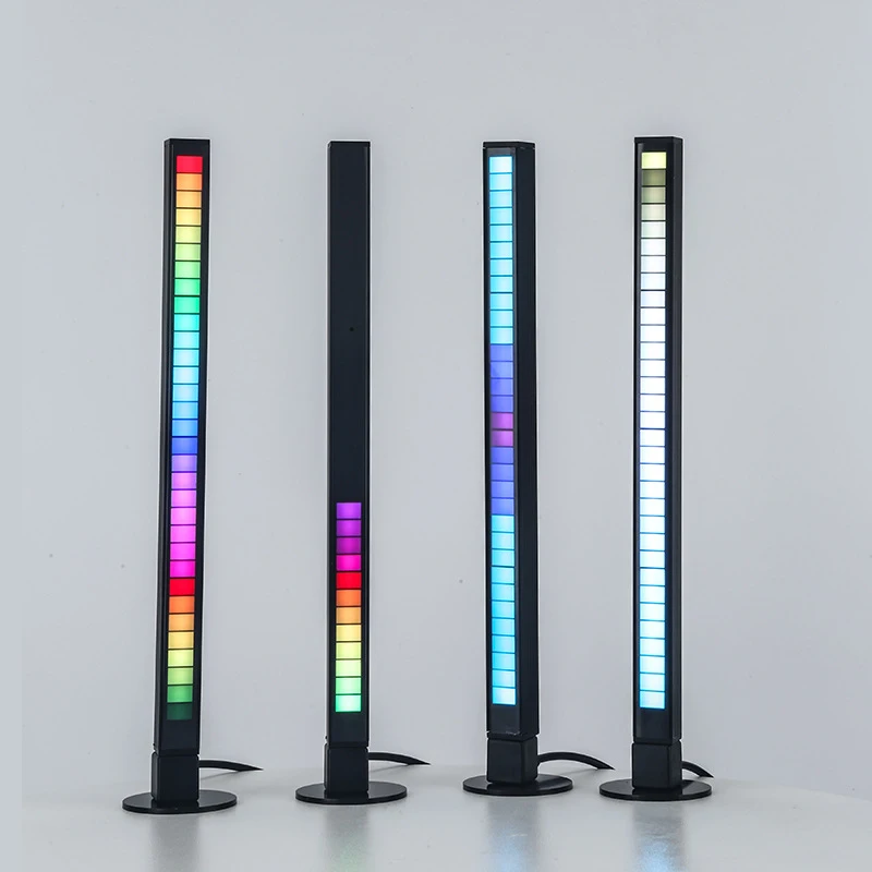 32 LED RGB Car Atmosphere Strip Light Bar Music Rhythm Lamp Sound Control 1PCS 