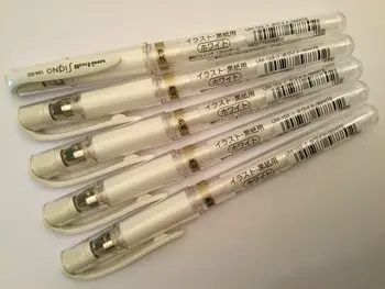 

Signo UM-153 1.0 mm Roller ball Pen, WHITE INK (5 pens)