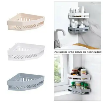 

3 Colors Suction Cup Corner Shower Shelf Bathroom Shampoo Shower Shelf Holder Kitchen Storage Rack Organizer Dropshipping