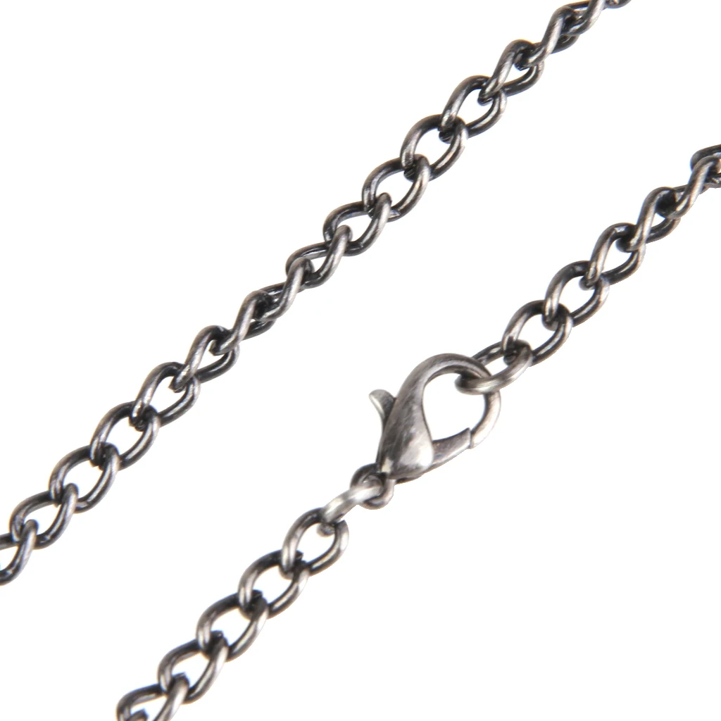 80cm Vintage Alloy Pocket Watch Chain Fob Necklace 5 Color for Choice