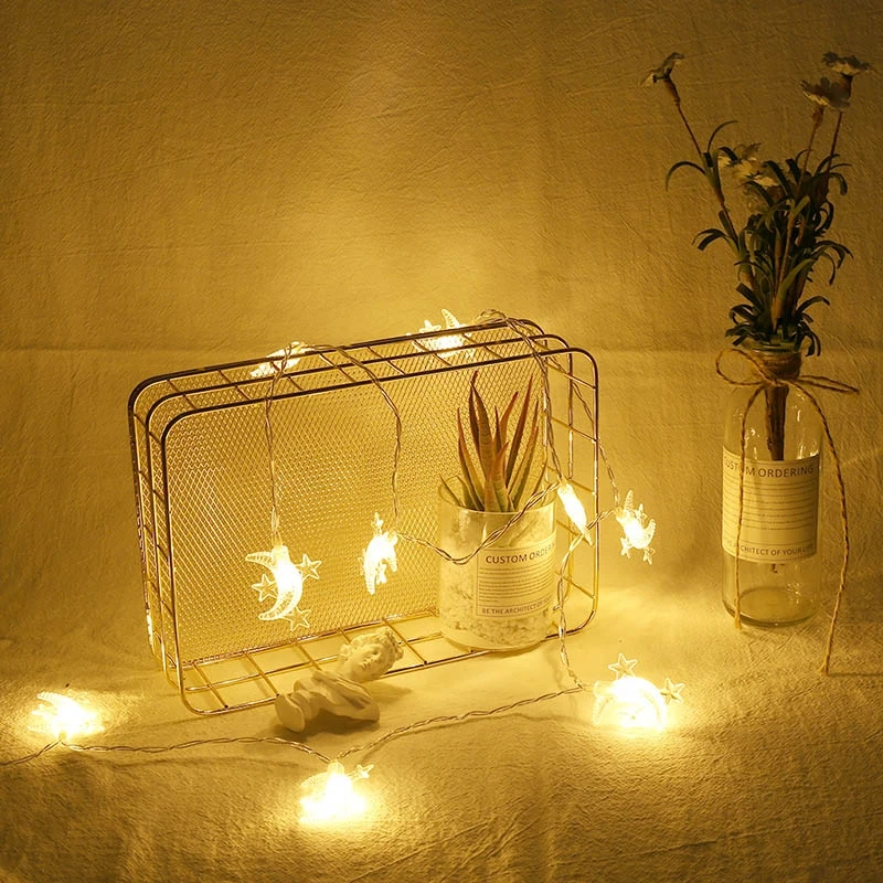 

1.5 Metres Moon Star Light String Christmas Wedding Birthday Party LED Decorative Lighting DIY Home Decoration Romantic Ornament