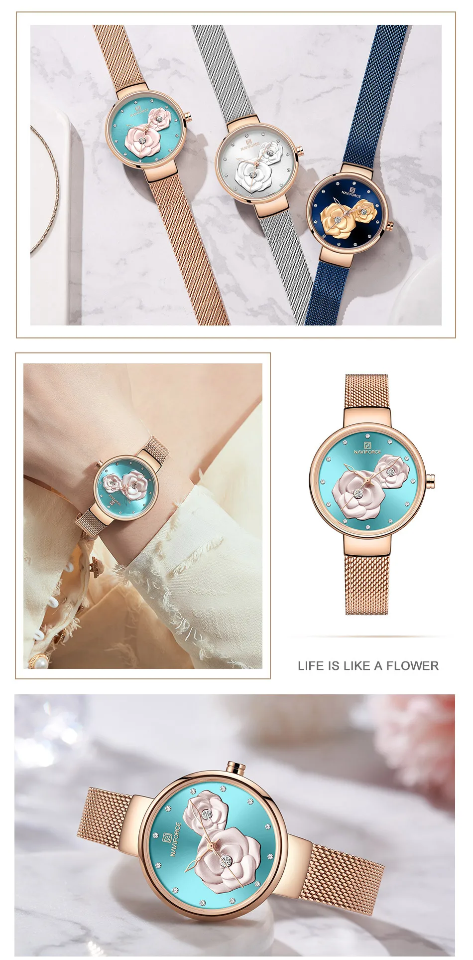NAVIFORCE новые женские часы Топ люксовый бренд красивый дизайн кварцевые женские часы простые водонепроницаемые наручные часы женские Reloj Mujer