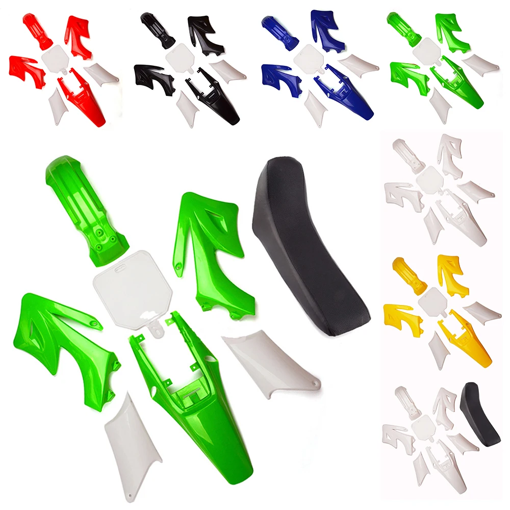 Plastic Cover Fairing Kits Mudguard Fender+Foam Seat For Motorcycle 2 Stroke 47cc 49cc Apollo Orion Mini Dirt Bike Kids Minimoto |