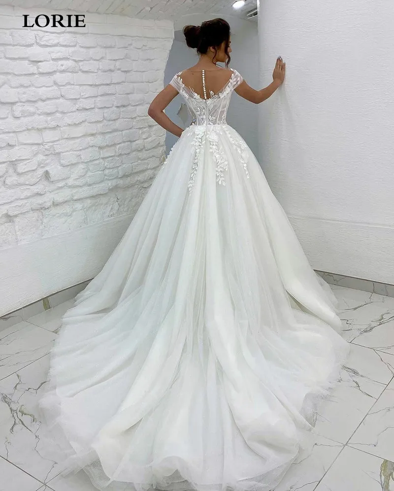 LORIE Princess Wedding Dress off The Shoulder 3D Lace Appliques Boho Bride Dresses Vestido De Novia Customized Ball Gowns 2022 2