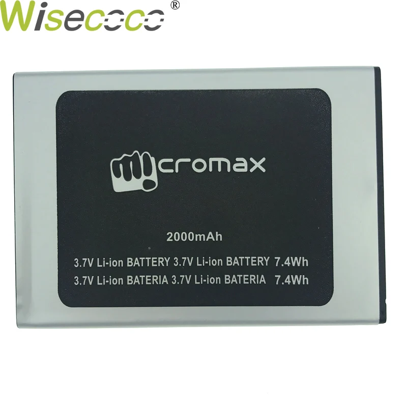 Wisecoco Q351 2000 мАч Быстрая батарея для Micromax Q351 Q 351 батарея телефона последнее производство+ номер отслеживания