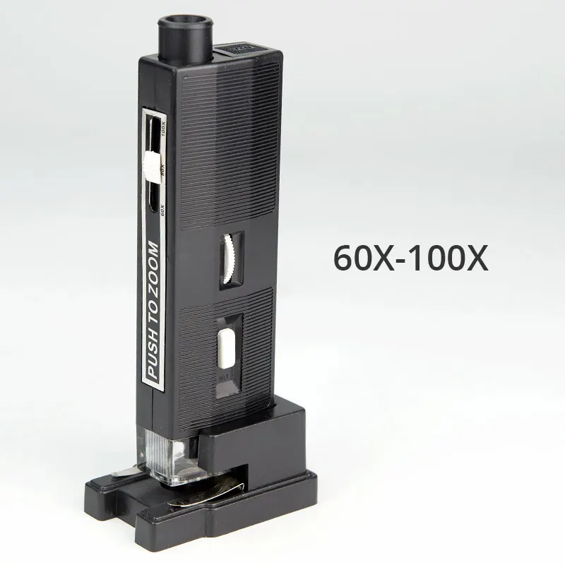 100x Zoom Multifunction Microscope Loupe Adjustable Focal Portable