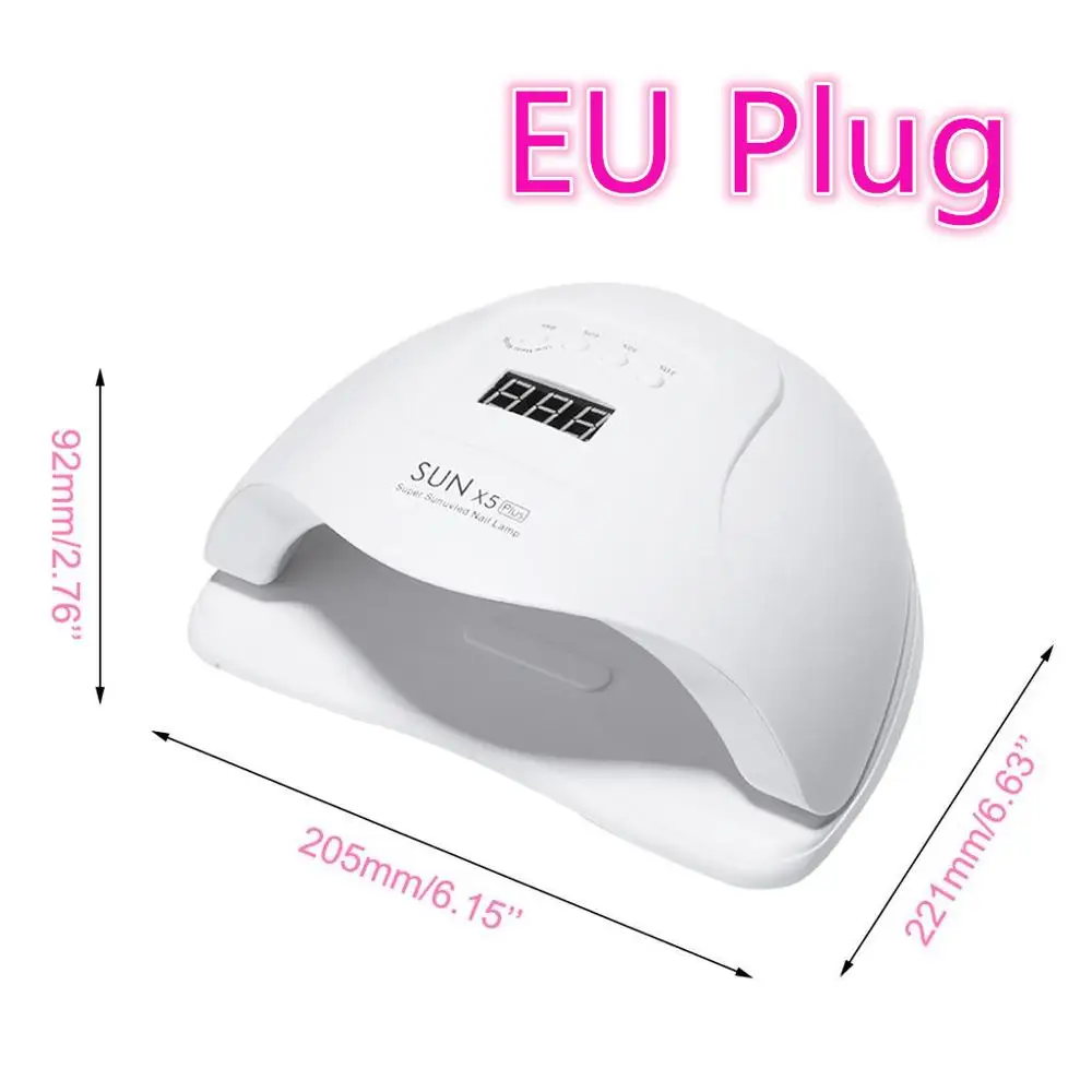 White EU SUN 5X Plus 110 Вт УФ светодиодный светильник для ногтей, маникюрный Гель-лак, датчик для дизайна ногтей, 36 светодиодный бисер, Электрическая Сушка для ногтей, гель-арт для ногтей, инструменты - Цвет: White EU