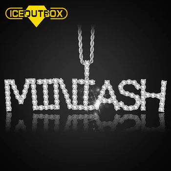 

Custom Crystal Letter Name Pendant Necklace For Women Men's Hip Hop Jewelry Full Iced Cubic Zirconia Jewelry Chain Drop Shipping