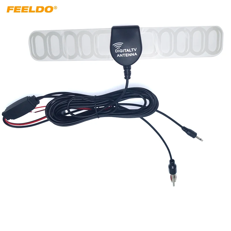 1Set Car 2IN1 TV/FM TV Antenna Radio Antenna With Amplifier Booster #FD-892