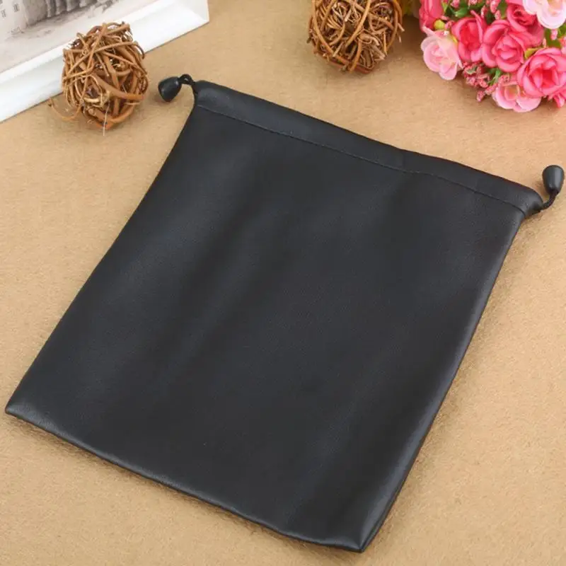 

Waterproof Earphone Case Drawstring Headphone Storage Bag Large Capacity PU Leather Protective Case Carry Bags for Big Headband