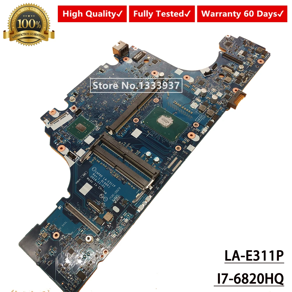 CN-09FRDM 09 фрдм 9 фрдм для Dell Precision 15 7520 Материнская плата ноутбука CAP00 LA-E311P SR2FU I7-6820HQ