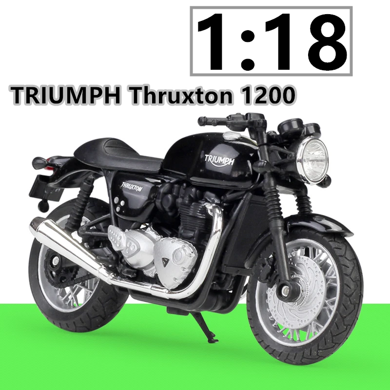 WELLY 1:18 TRIUMPH Thruxton 1200 литая под давлением модель мотоцикла из сплава игрушка для детей подарок на день рождения коллекция игрушек