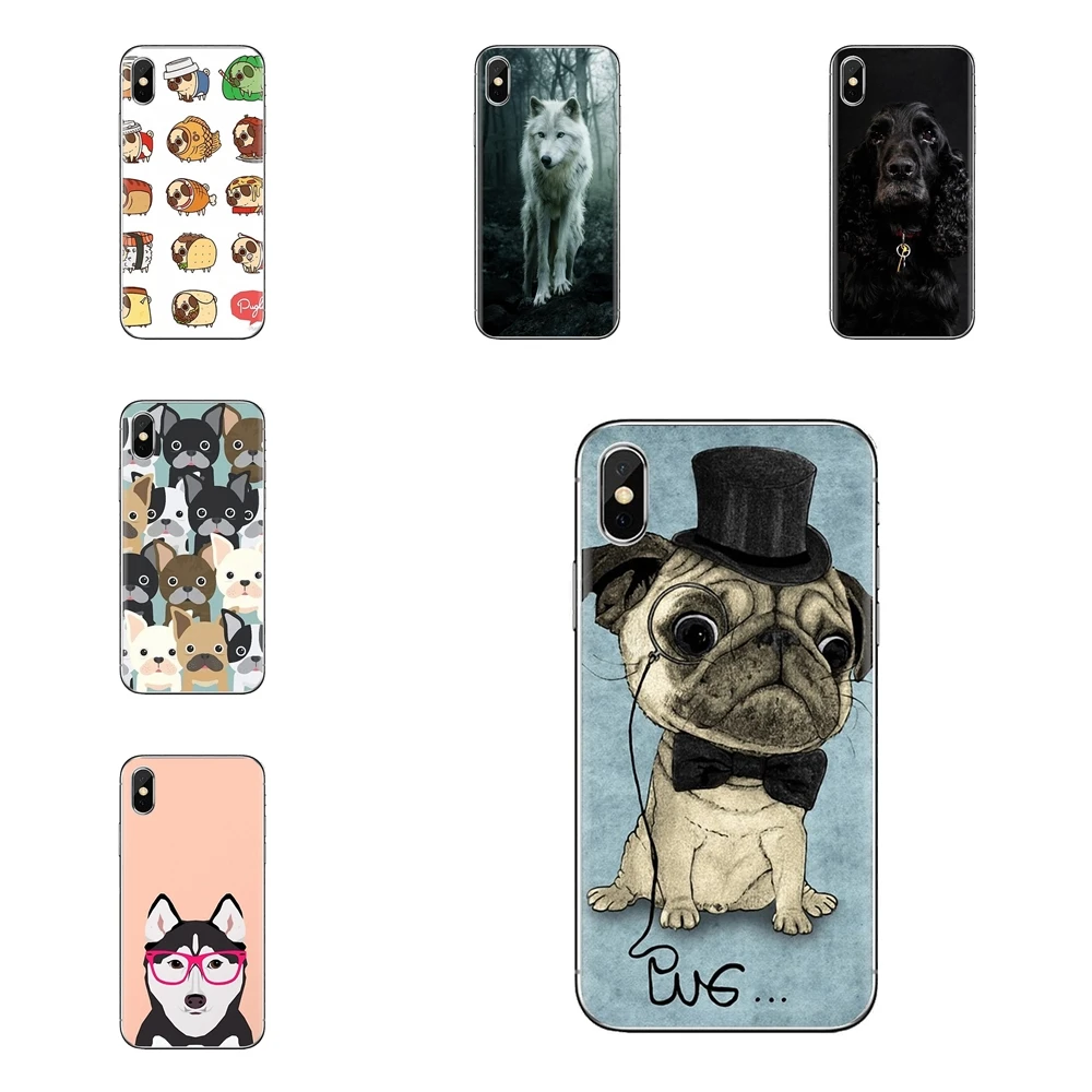 Transparent TPU Cases Covers For Xiaomi Redmi 4A S2 Note 3 3S 4 4X 5 Plus 6 7 6A Pro Pocophone F1 Puppies Cubs Dogs Poodle Doggy |