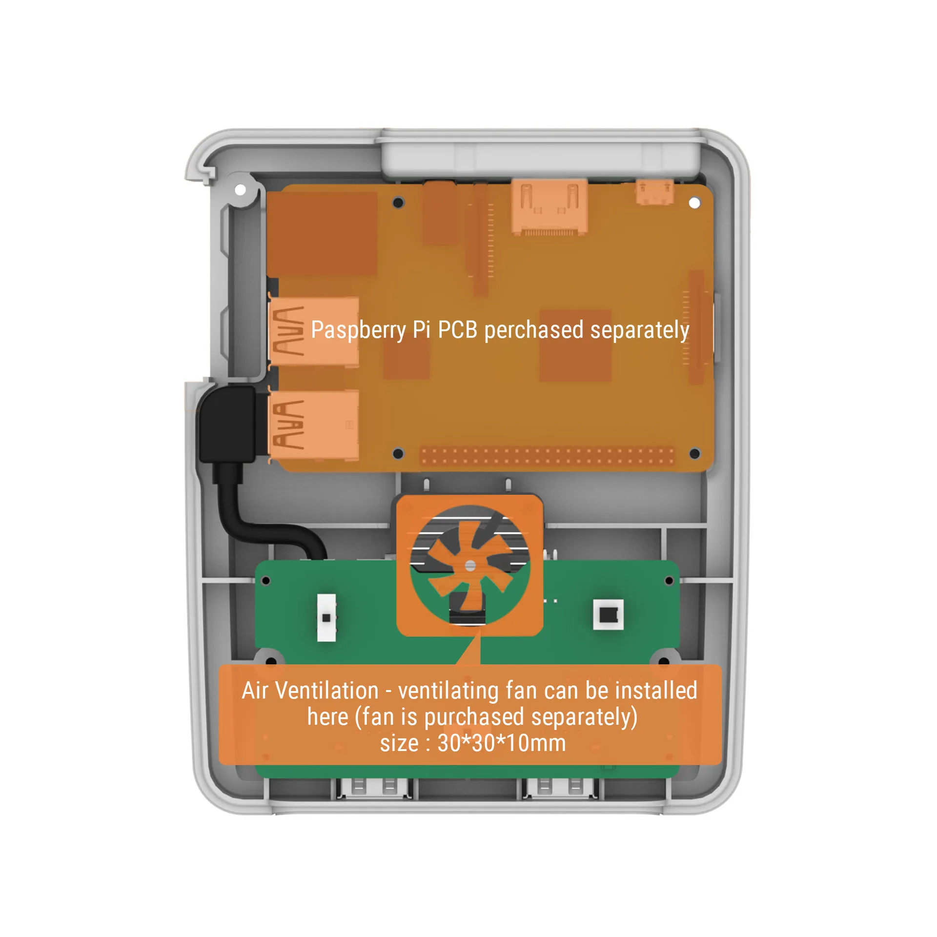 Retroflag SUPERPi чехол Deluxe Edition-J с классическим usb-контроллером-J для Raspberry Pi 3B Plus/3B+/3B/2B