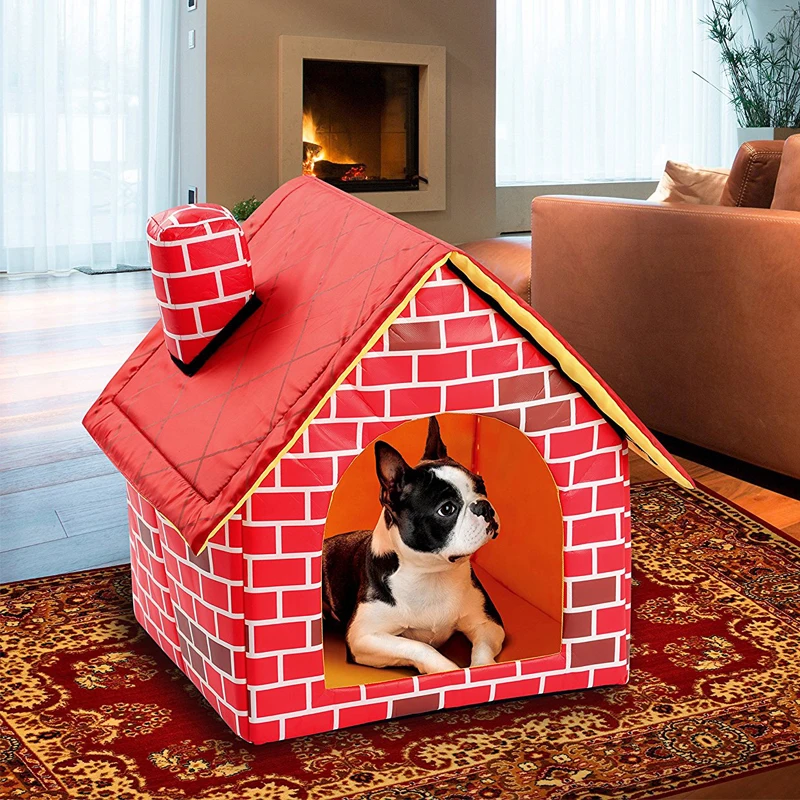 Casa de perro portátil plegable, cama para mascota cálida, tienda nido, gato, cachorro, perrera, cama para mascotas, tienda de nido