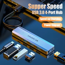 SAMZHE Ultra-mince 5 ports USB 3.0 HUB haute vitesse USB Hub pour multi-appareil ordinateur portable ordinateur de bureau adaptateur