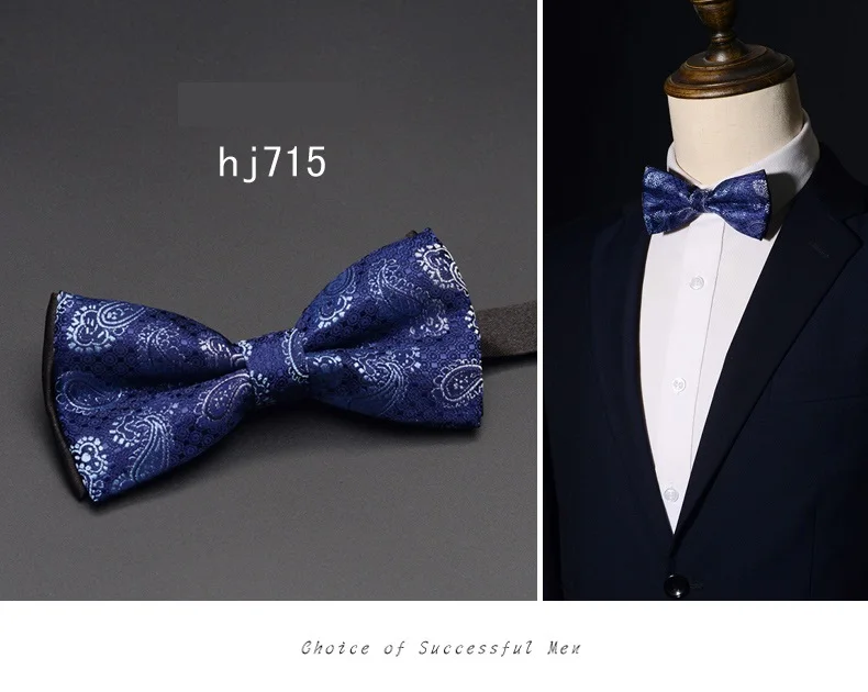 New Fashion Men's Bow Ties Wedding Double Fabric Special Design Bowtie Club Banquet Anniversary Butterfly Tie with Gift Box