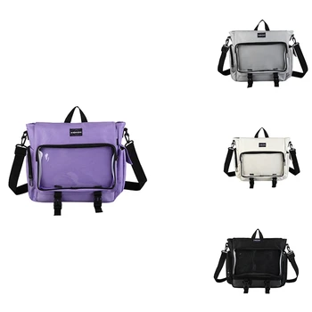 

Transparent Men and Women Casual One-Shoulder Backpack College Student School Bag Travel Backpack