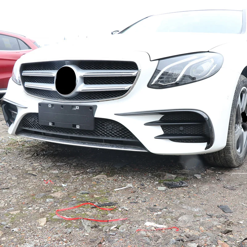 Автомобильная наклейка из углеродного волокна для Mercedes W213 передний бампер