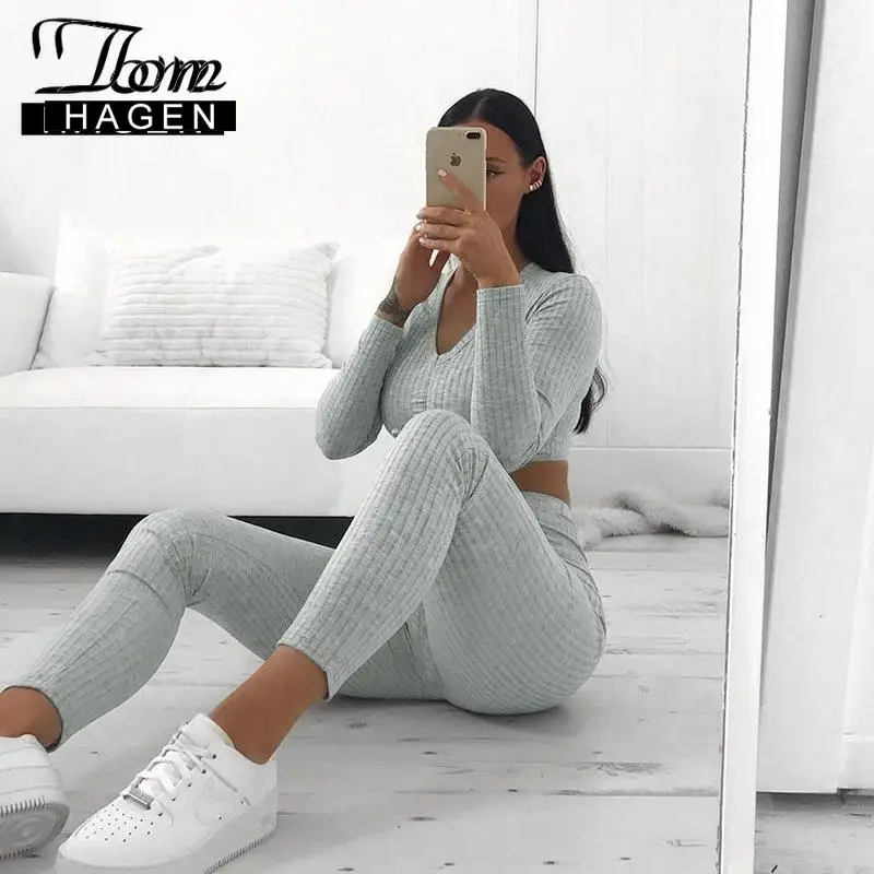 ribbed tracksuit womens