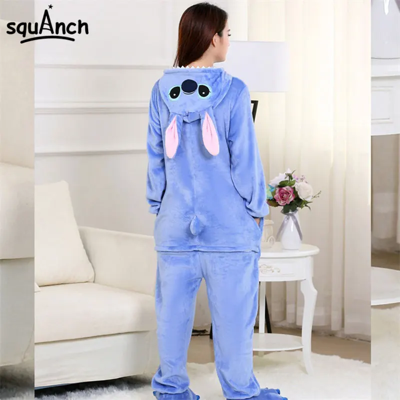 Anime Kigurumis Onesies Terlik Tulum Yetişkin Kadın Erkek Mavi