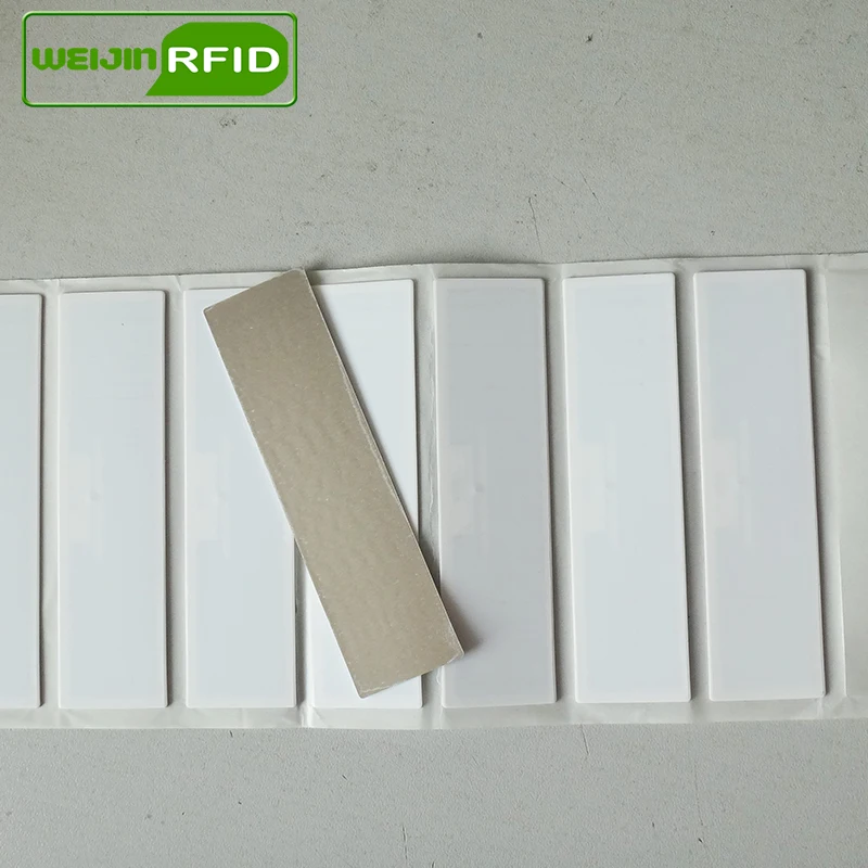 UHF RFID ультратонкая антиметаллическая бирка 915 МГц 868 м Impinj R6 EPCC1G2 fixed основные средства 95*25*0,8 мм ПЭТ Пассивная RFID PET этикетка