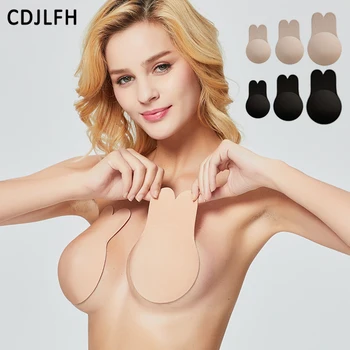 

NEW Large Size Silicone Adhesive Sticky Bras For Women Strapless Bra Sexy Breast Lift Tape Invisible Lingerie Pad Push Up Bra Bh